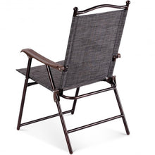 Load image into Gallery viewer, Set of 2 Patio Folding Sling Back Camping Deck Chairs-Gray