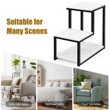 Load image into Gallery viewer, 3-Tier Sofa Side Table Night Stand-White