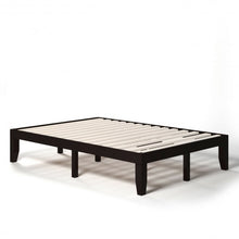 Load image into Gallery viewer, 14" Full Size Wood Platform Bed Frame with Wood Slat Support-Brown