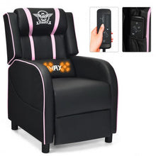 Load image into Gallery viewer, Massage Racing Gaming Single Recliner Chair-Pink