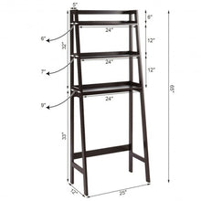 Load image into Gallery viewer, 3-Shelf Over-The-Toilet Storage Organizer Rack-Brown