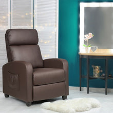Load image into Gallery viewer, PU Leather Massage Recliner Chair with Footrest-Brown