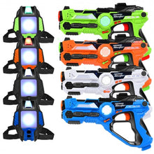 Load image into Gallery viewer, Set of 4 Laser Tag Gun Blasters and Vests