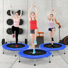 Load image into Gallery viewer, 38" Mini Folding Trampoline Portable Leisure Fitness Backboard-Blue