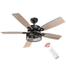 Load image into Gallery viewer, 48-Inch Ceiling Fan with 5 Wooden Rustic Reversible Blades