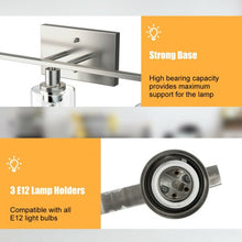 Load image into Gallery viewer, 3-Light Modern Bathroom Wall Sconce with Clear Glass Shade-Silver