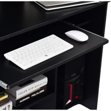 Load image into Gallery viewer, Hutch Storage Shelves Keyboard Tray Organizer Computer Desk