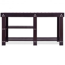 Load image into Gallery viewer, Solid Wooden Shoe Bench Storage Racks