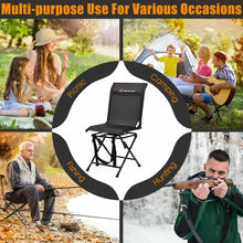Load image into Gallery viewer, Foldable 360-degree Swivel Hunting Chair with Iron Frame for All-weather Outdoor