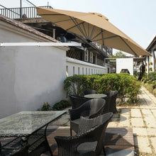 Load image into Gallery viewer, 8ft Wall-Mounted Telescopic Folding Tilt Aluminum Sun Shade Umbrella-Beige