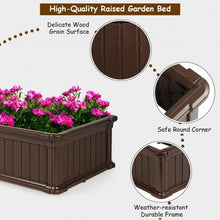 Load image into Gallery viewer, 2 PCS Raised Garden Rectangle Plant Box-Brown