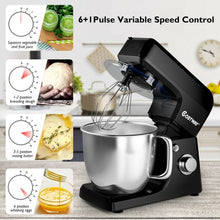 Load image into Gallery viewer, 3-in-1 Multi-functional 6-speed Tilt-head Food Stand Mixer-Black