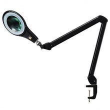 Load image into Gallery viewer, LED Magnifying Glass Desk Lamp with Swivel Arm-Black