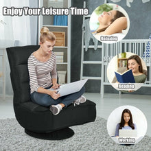 Load image into Gallery viewer, 5-Position Folding Floor Gaming Chair-Black