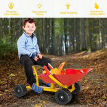 Load image into Gallery viewer, 8" Heavy Duty Kids Ride-on Sand Dumper w/ 4 Wheels-Red