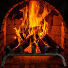 Load image into Gallery viewer, 21" Iron Fireplace Log Grate Firewood Burning Rack