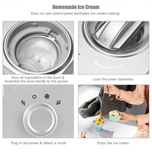 Load image into Gallery viewer, 1.1 QT Ice Cream Maker Automatic Frozen Dessert Machine with Spoon-Silver