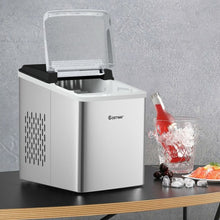 Load image into Gallery viewer, Stainless Steel 26 lbs/24 H Self-Clean Countertop Ice Maker Machine
