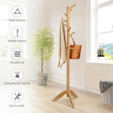 Load image into Gallery viewer, Wooden Free Standing Coat Rack -Oak