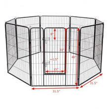 Load image into Gallery viewer, 40" 8 Metal Panel Heavy Duty Pet Playpen Dog Fence
