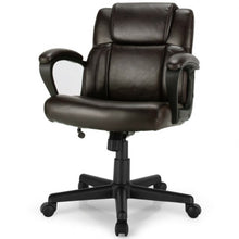 Load image into Gallery viewer, Adjustable Leather Executive Office Chair Computer Desk Chair with Armrest