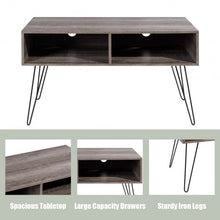 Load image into Gallery viewer, 42" TV Stand Wood Media Console with Metal Hairpin Legs