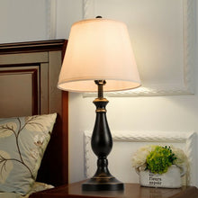 Load image into Gallery viewer, 3 pcs Brushed Nickel Lamp Set-Black