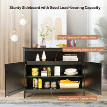 Load image into Gallery viewer, Modern Wooden Kitchen Storage Cabinet -Black