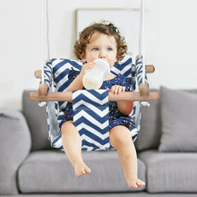 Load image into Gallery viewer, Indoor Outdoor Baby Canvas Hanging Swing-Blue