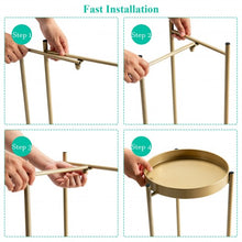 Load image into Gallery viewer, 2 Tier Mid Century Modern Metal Plant Stand-Golden