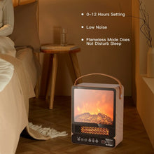 Load image into Gallery viewer, 1500W Electric Fireplace Tabletop Portable Space Heater w/3D Flame Effect-NA