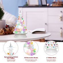 Load image into Gallery viewer, 14" Pre-Lit Hand-Painted Ceramic Tabletop Christmas Tree