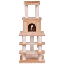 Load image into Gallery viewer, 52" Tower Condo Scratching Post Cat Tree w/ Rope and Mouse-Beige