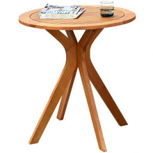 Load image into Gallery viewer, 27" Outdoor Round Solid Wood Coffee Side Bistro Table