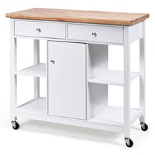 Load image into Gallery viewer, Rolling Kitchen Trolley Island Utility Cart Storage Shelf-White