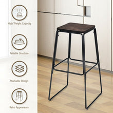 Load image into Gallery viewer, 30" Set of 4 Backless Industrial Bar Stools