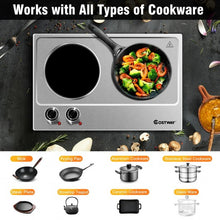 Load image into Gallery viewer, 1800W Stainless Steel Infrared Cooktop w/Non-slipping Feet & Adjustable Temp