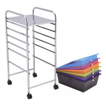 Load image into Gallery viewer, 6 Drawers Rolling Storage Cart Organizer-Transparent Multicolor