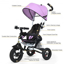 Load image into Gallery viewer, 6-In-1 Kids Baby Stroller Tricycle Detachable Learning Toy Bike-Pink