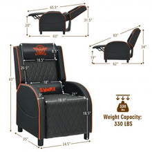 Load image into Gallery viewer, Massage Gaming Recliner Chair w/Headrest & Adjustable Backrest - Home Theater-OR