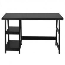 Load image into Gallery viewer, Trestle Computer Desk Home Office Workstation with Removable Shelves-Black