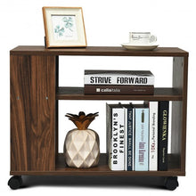 Load image into Gallery viewer, 3-tier Side Table with Wheels & Large Storage Shelf