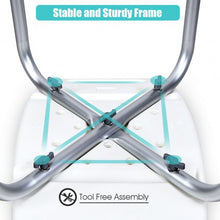 Load image into Gallery viewer, Shower Stool 6 Adjustable Height Non-Slip Padded Blue Seat