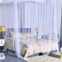 Load image into Gallery viewer, 4 Corner Post Full Queen King Size Bed Mosquito Net-White