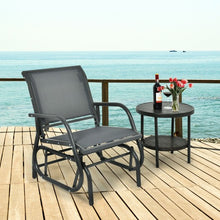 Load image into Gallery viewer, Outdoor Single Swing Glider Rocking Chair with Armrest-Gray