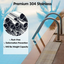 Load image into Gallery viewer, 3 Step Stainless Steel Swimming Pool Ladder Handrail for Pool