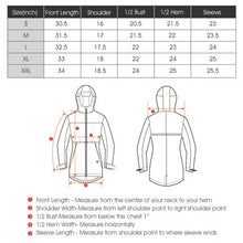 Load image into Gallery viewer, Hooded Women's Wind & Waterproof Trench Rain Jacket-Black-XL