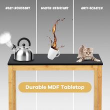 Load image into Gallery viewer, Bamboo Side Table 2-Tier Sofa End Console Table with Storage Shelf Felt Pad for Bedroom