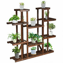 Load image into Gallery viewer, 6 Tier Wood Plant Stand Flower Shelf Rack Holder