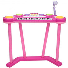 Load image into Gallery viewer, Kids 37 Key Electronic Keyboard Musical Piano w/ Microphone-Pink